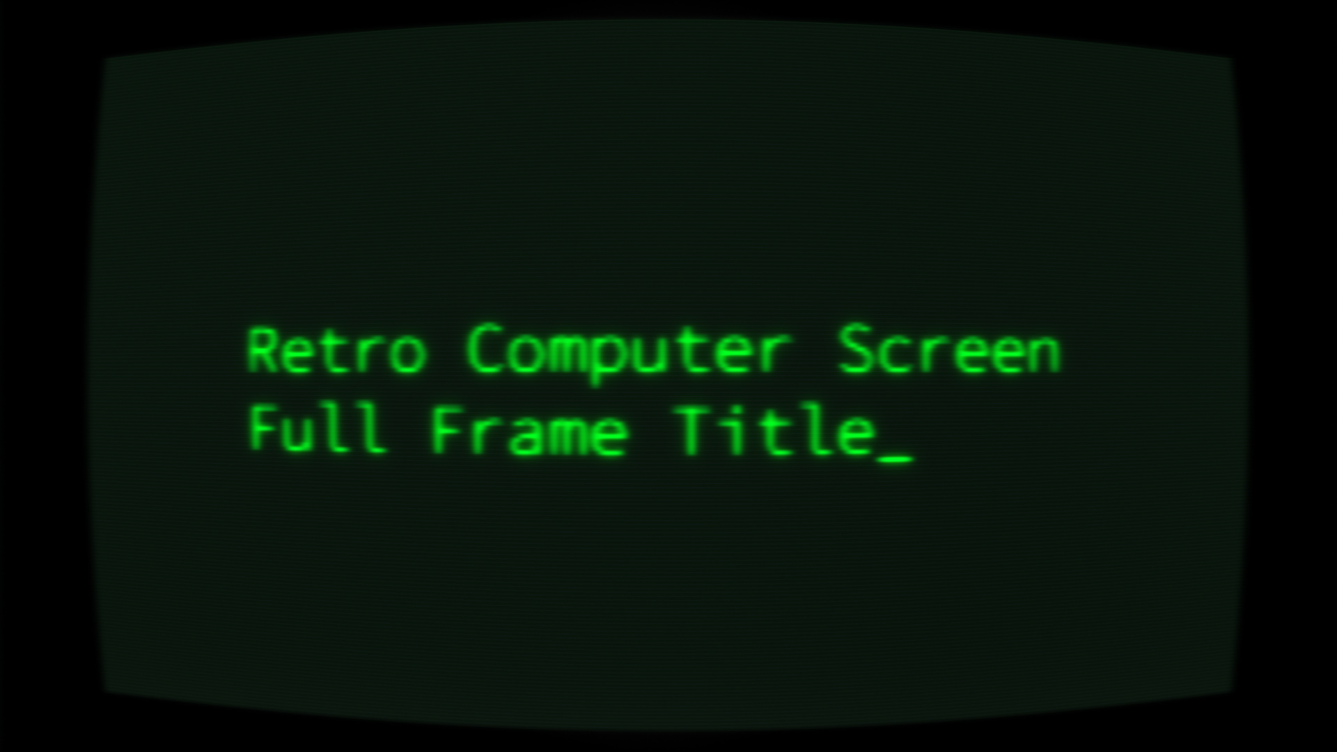 Retro Computer Screen Full Frame Title - MOGRT